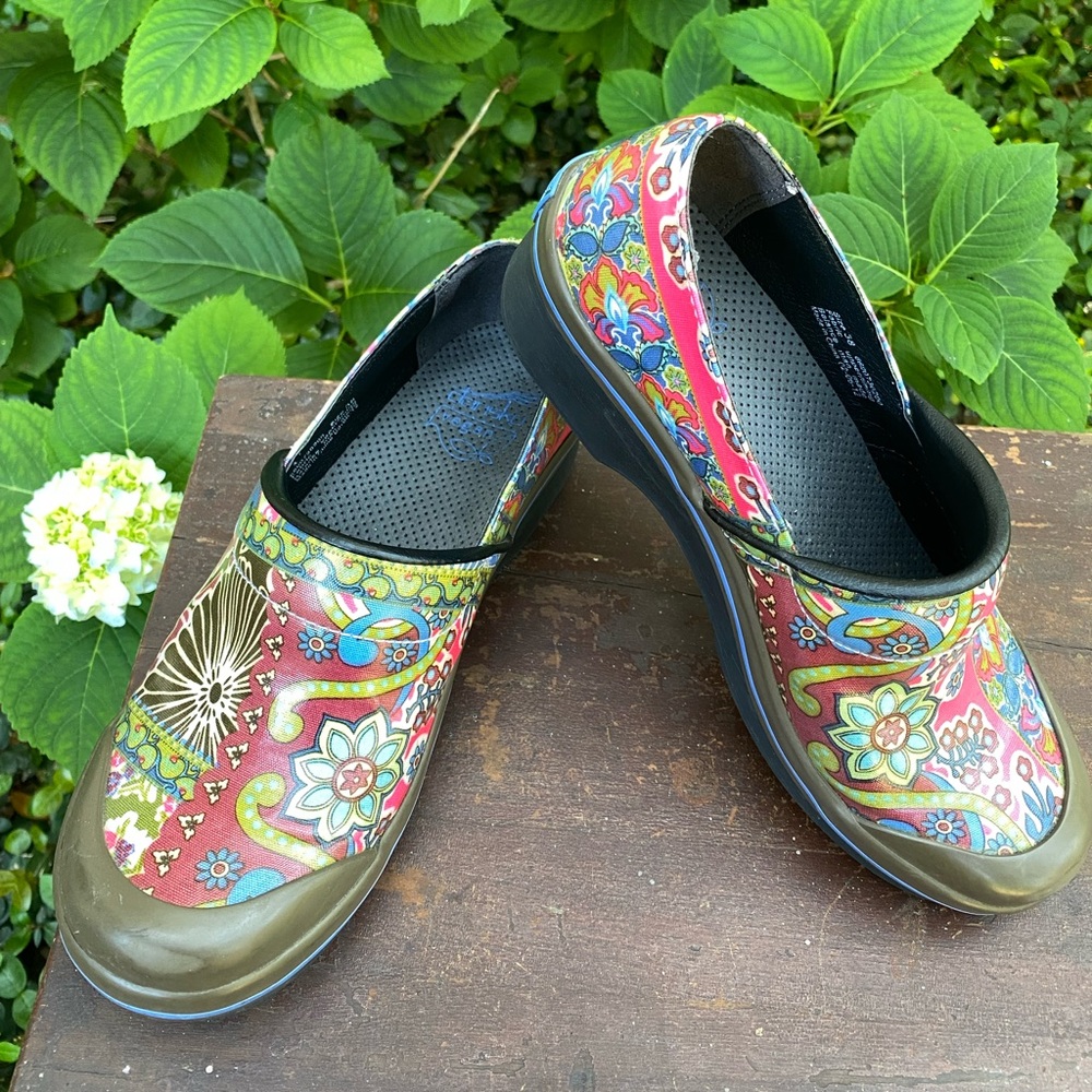 Dansko Multicolor Floral Mules
